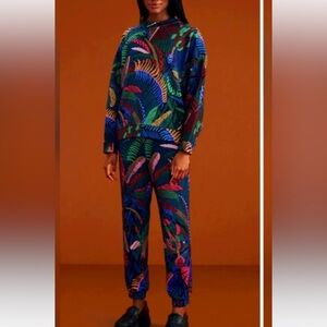 NWT Farm Rio Amazonia Night Sweatpants Sz XS